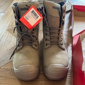 NWT Puma Conquest Stone Steel Toe Boots